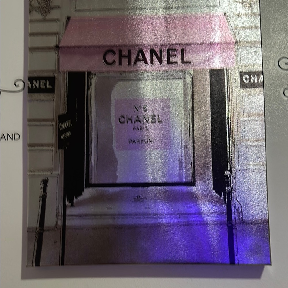 Chanel Pink and Black Wall Art